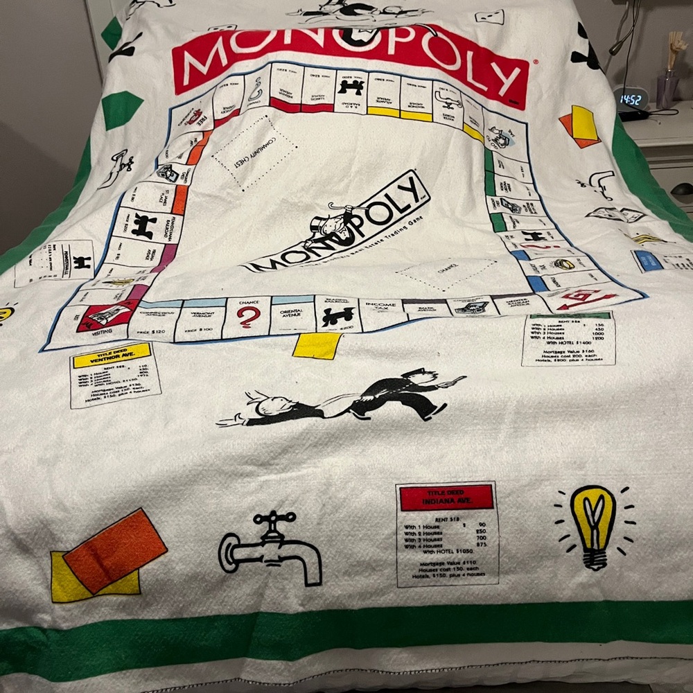 Monopoly Board Game Blanket